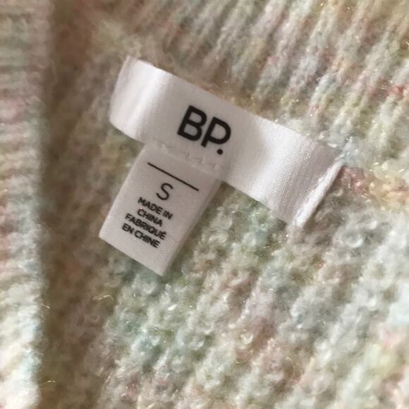 BP NWT Mark Pullover Sweater Multicolor Ivory  pink green Small - Picture 5 of 8